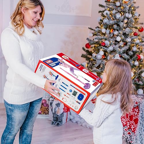 Vista 38 de Meland Aro de baloncesto para niños, altura ajustable de 2.9 a 6.2 pies para niños, juguetes para interiores y exteriores, patio trasero