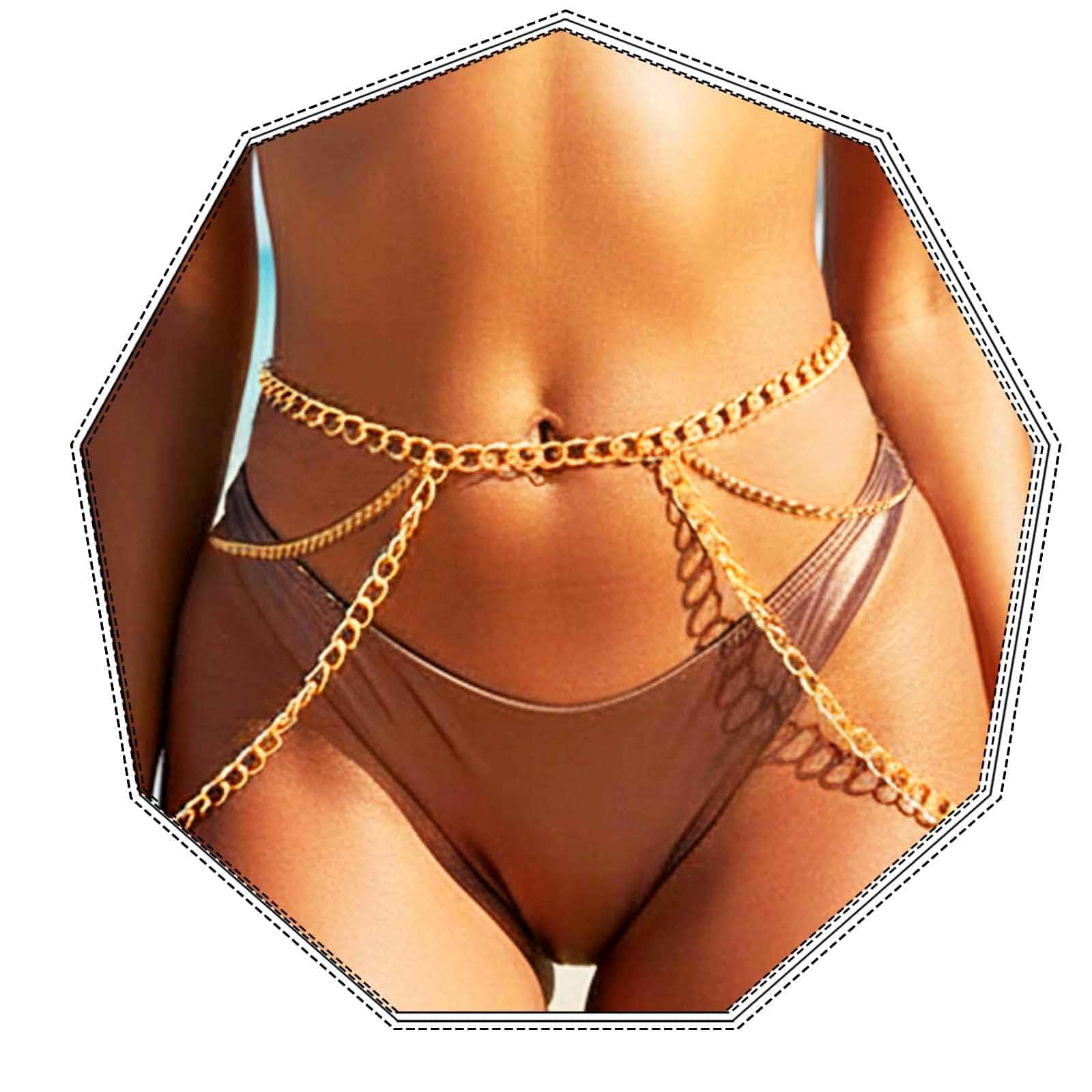 COSYDAYS Gold Waist Chain Belt Bikini Belly Chain Fashion Waist Body Chains Jewelry for Women