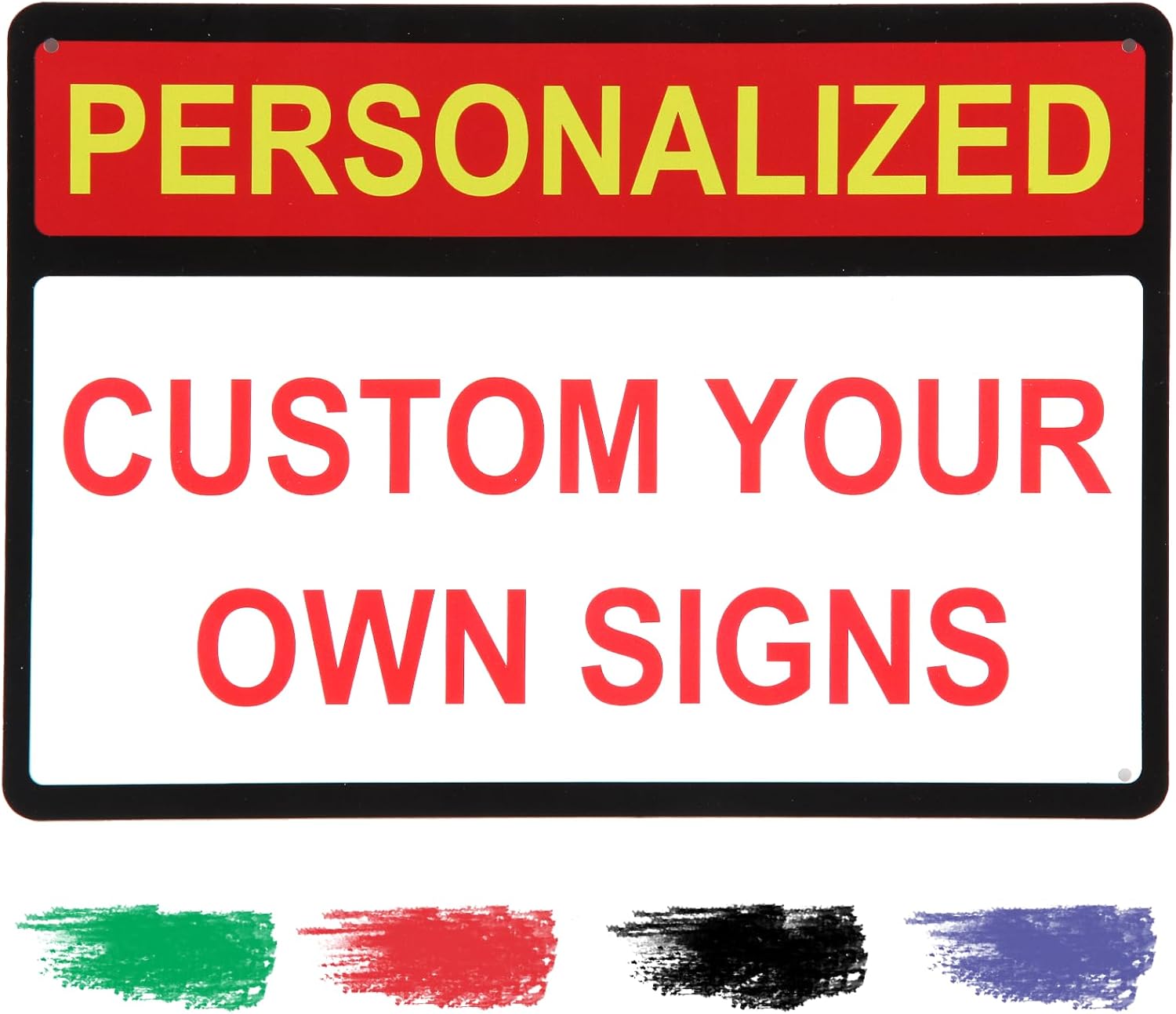 Custom Signs Outdoor and Indoor Weatherproof Aluminum, 10" x 14" Multiple Color, UV Ink lasts years, Customized No Trespassing Signs, Personalized Delivery Sign for home or office