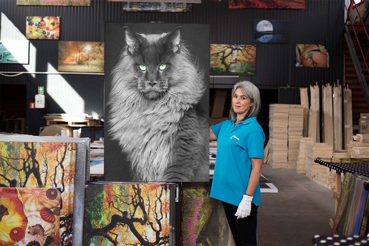 Startonight Canvas Kunst Aan De Muur - Zwart-Wit Vleugels