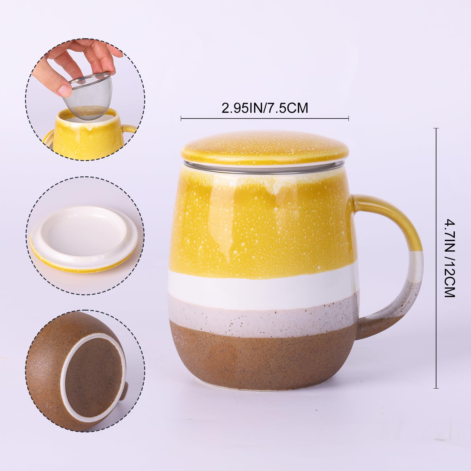 Mugs Tea Cups With Infuser And Lid Heat Resistant Glass Teacups With Wooden Handle For Coffee And Breakfast Durable Home Drinkware From Heng09, $24.63