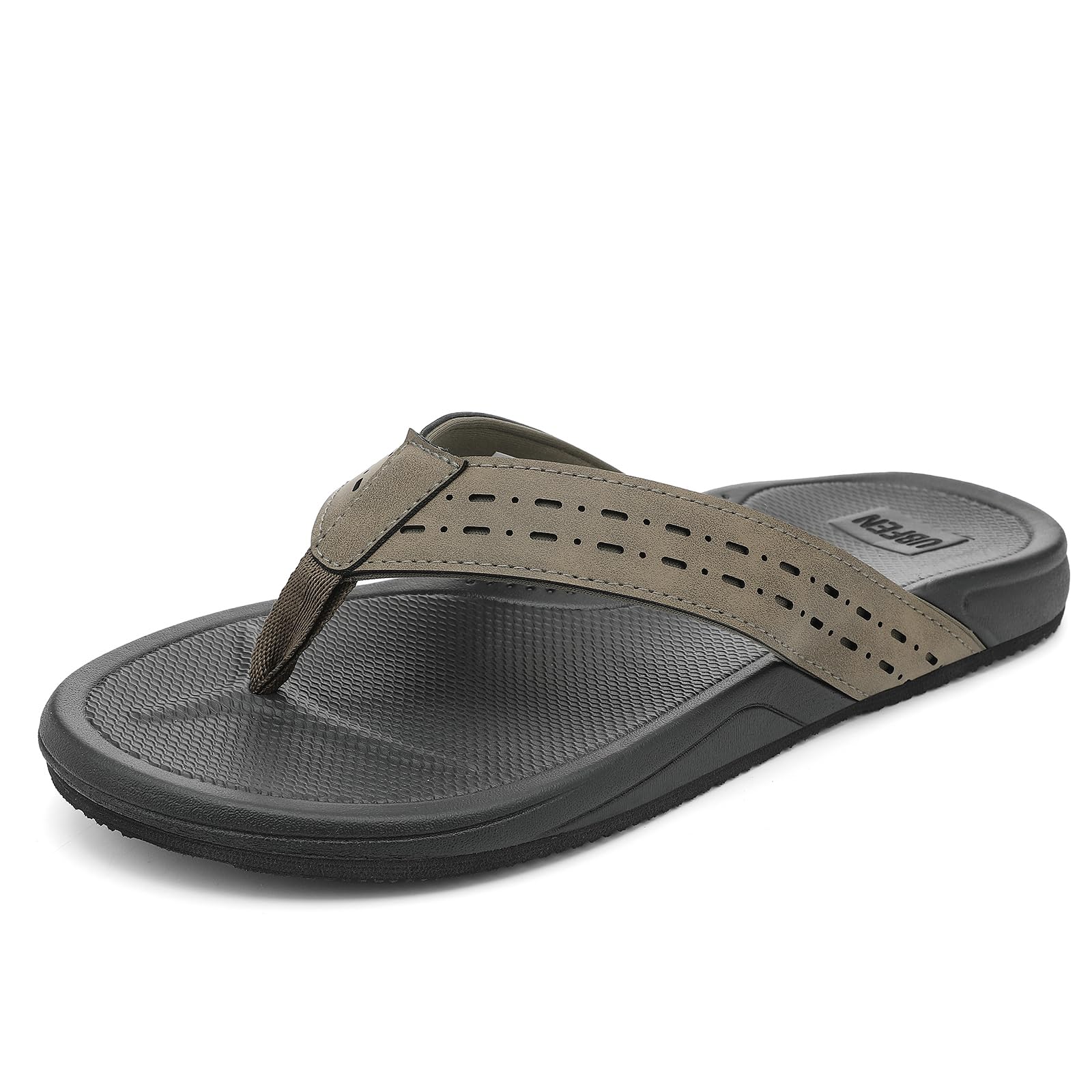 UBFEN Men's Flip Flops Lightweight Beach Sandals Slip On Cushion Comfortable Thong Outdoor Summer Sandals with Arch Support