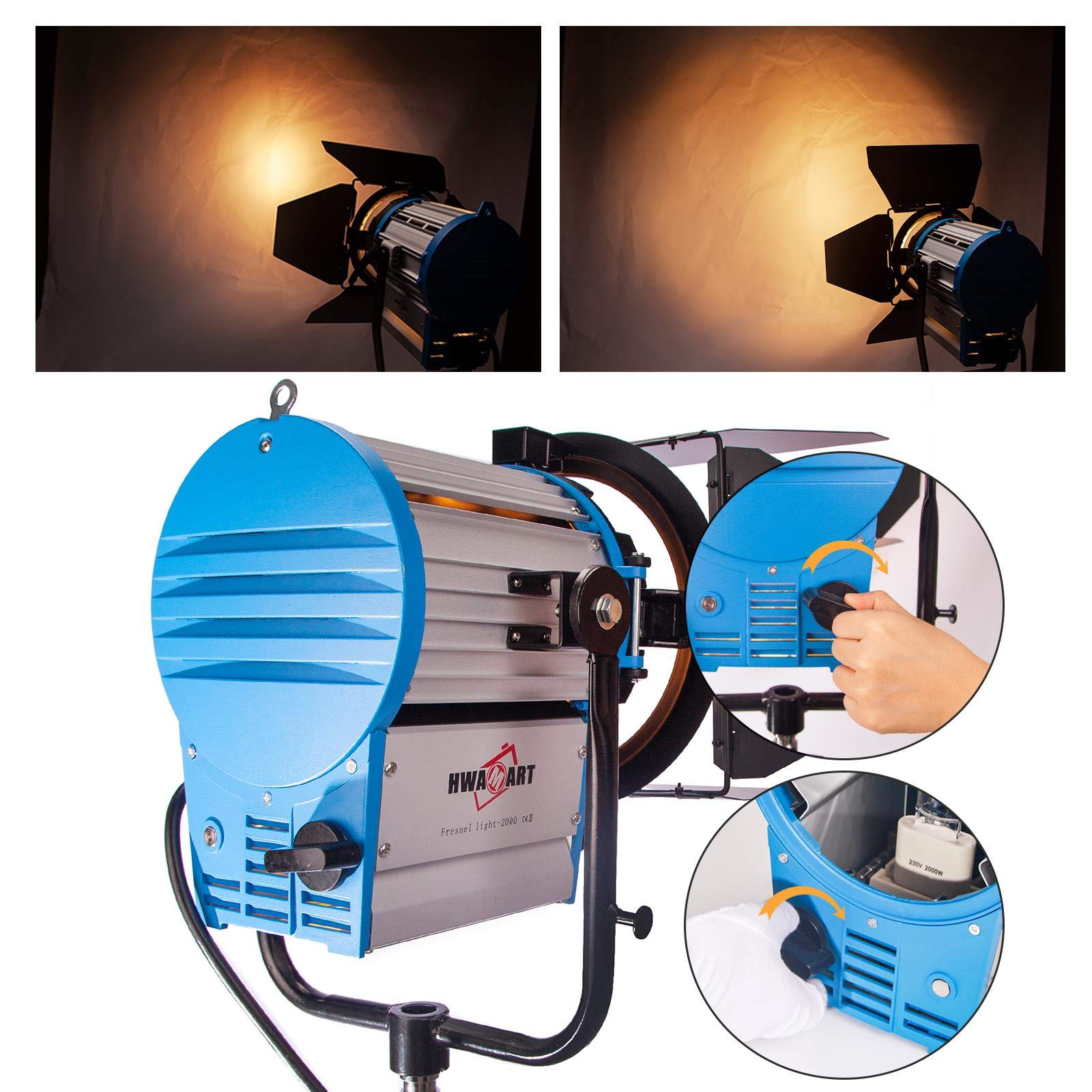 Ampoule Halogene G4 Projecteur Fresnel Tungstène - Mandarine - 150W - 3200K - Dimmable - Ampoule GX6.35 Lampe Photo