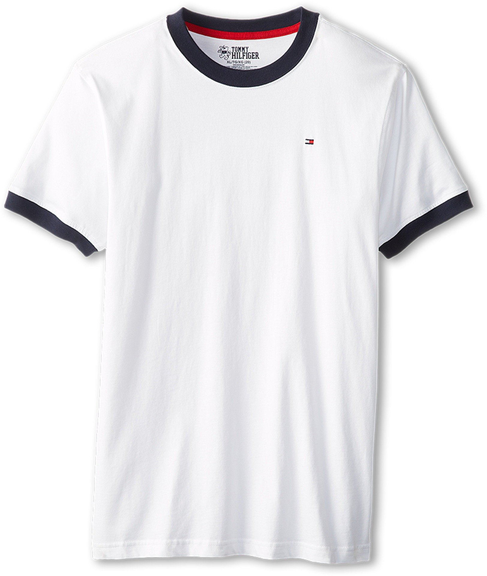 Tommy Hilfiger Boys' Short Sleeve Ken Ringer Crew Neck T-Shirt, Soft, Comfortable, Relaxed Fit