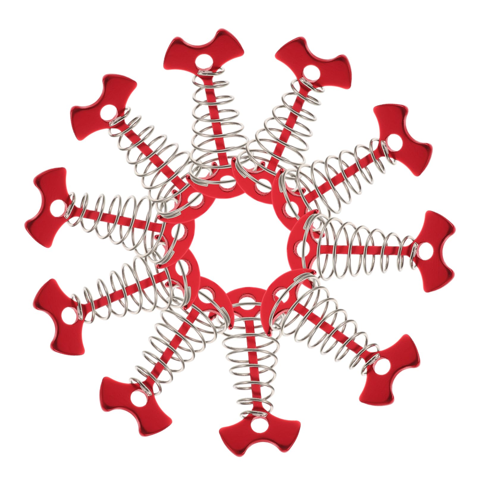 VICASKY 10pcs Fish Bone Tent Stakes for Outdoor Camping Windproof Deck Anchors with Spring Buckles Lightweight and Portable Design for Secure Anchoring Wooden Decks