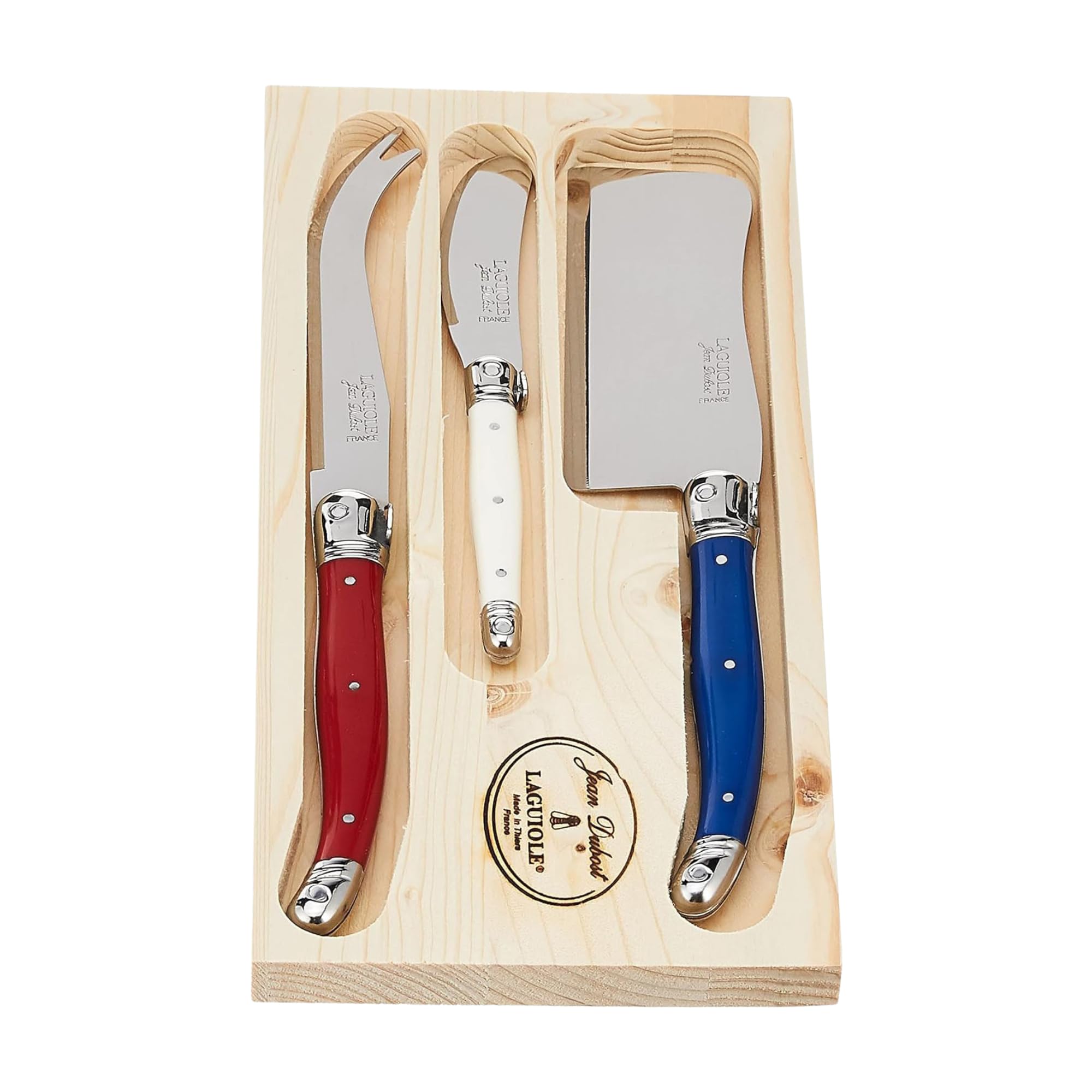 Amazon.com: Jean Dubost Laguiole 3-Piece Cheese Knife Set, Paris