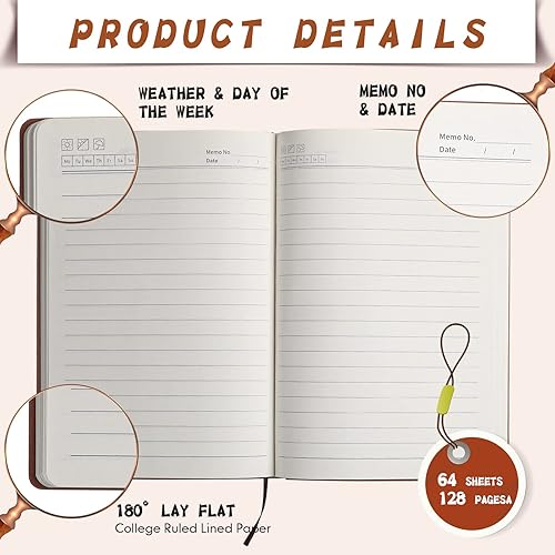 Miniatura 3 de TaoBary 24 Piezas Diarios de Cuero PU A5 a Granel Coloridos con Diseño de Árbol Rayados, Cuaderno de Diario con Cubierta de Cuero PU Suave Rayado