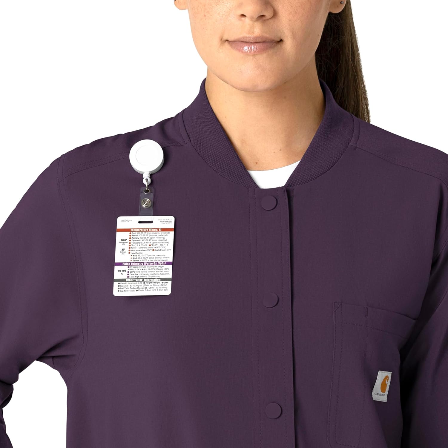 Carhartt Force Cross-Flex Women's Shirt Jacket - Black Plum, M - Image 5
