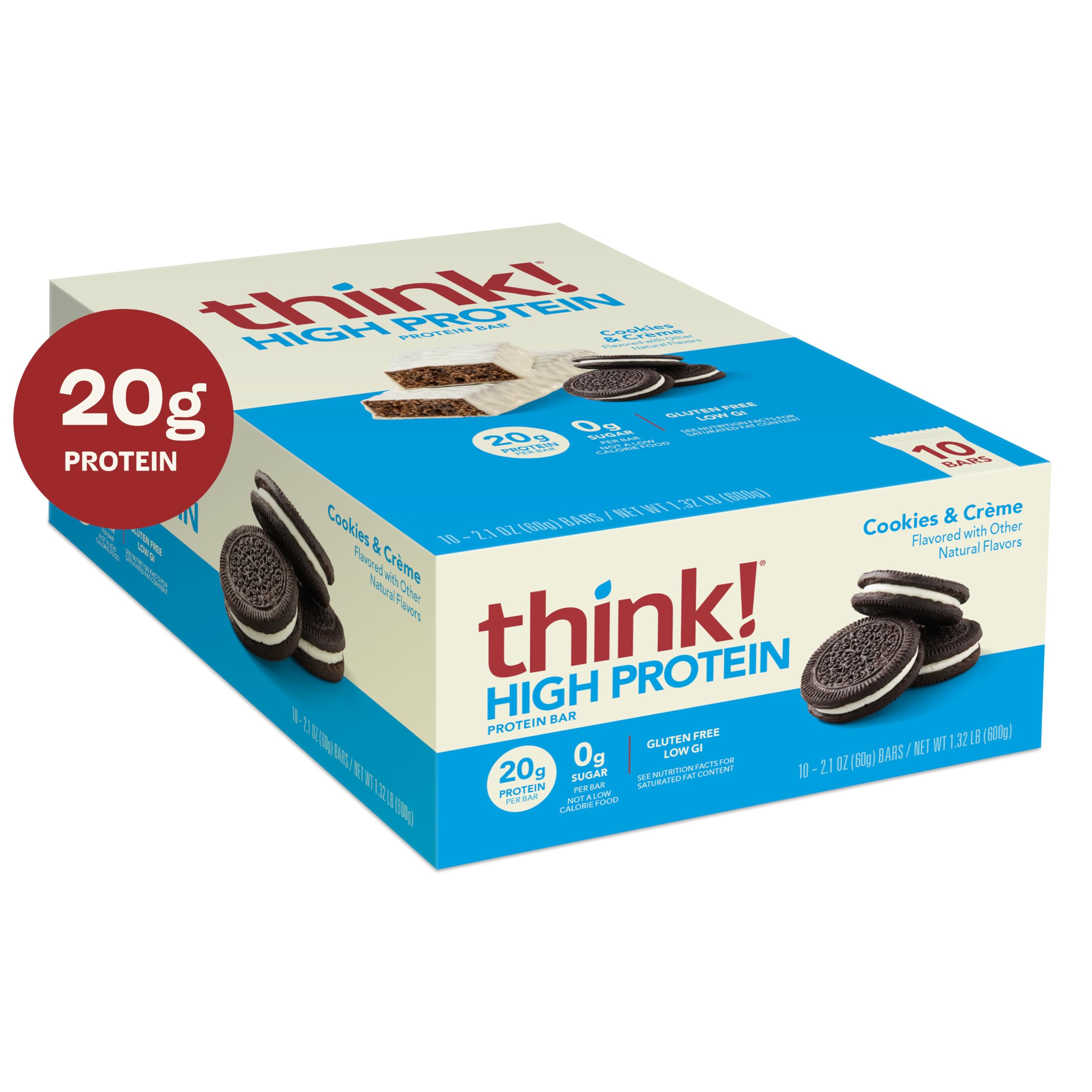 Cookies & Cream Flavour High Protein Bar