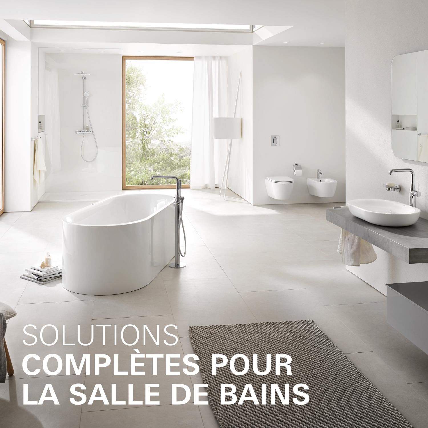 GROHE Essence Mitigeur Lavabo, Encastré, 2 trous mural, Taille M, chrome, 19408001 (Import Allemagne)