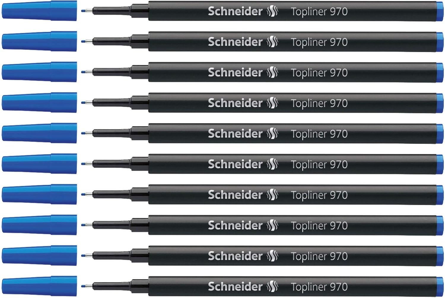 Schneider Topliner 967 Fineliner Pen - Blue (Pack Of 10