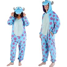 Funziez! Slim Fit Adult Onesie - Animal Halloween Costume - Plush Fruit One Piece Cosplay Suit for Women and Men