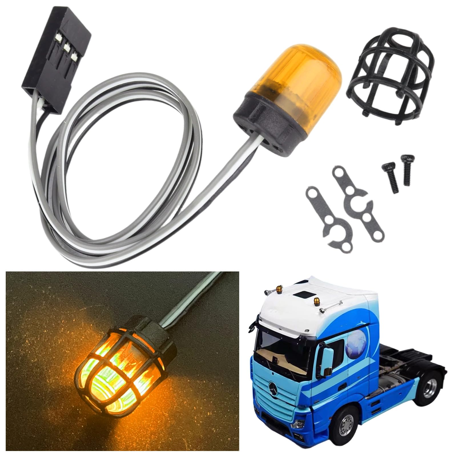 VGEBY Lumière clignotante RC RC avion hélicoptère clignotant lampe, haute simulation 8 LED RC