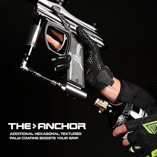 Miniatura 5 de Glove Station Hyper-Fit - Guantes tácticos de paintball  2 diseños sin dedos para paintball y equipo de Airsoft para hombres con excelente agarre