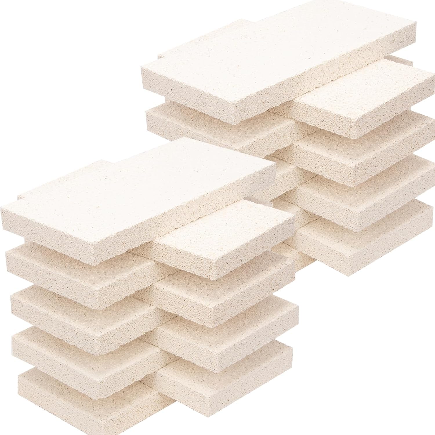 Photo 1 of 18 Pieces Insulating Fire Brick for Ovens, Kilns, Blacksmith, Fireplaces, Forges 9" x 4.5" x 0.78" 2320F Rated Insulating Fire Bricks