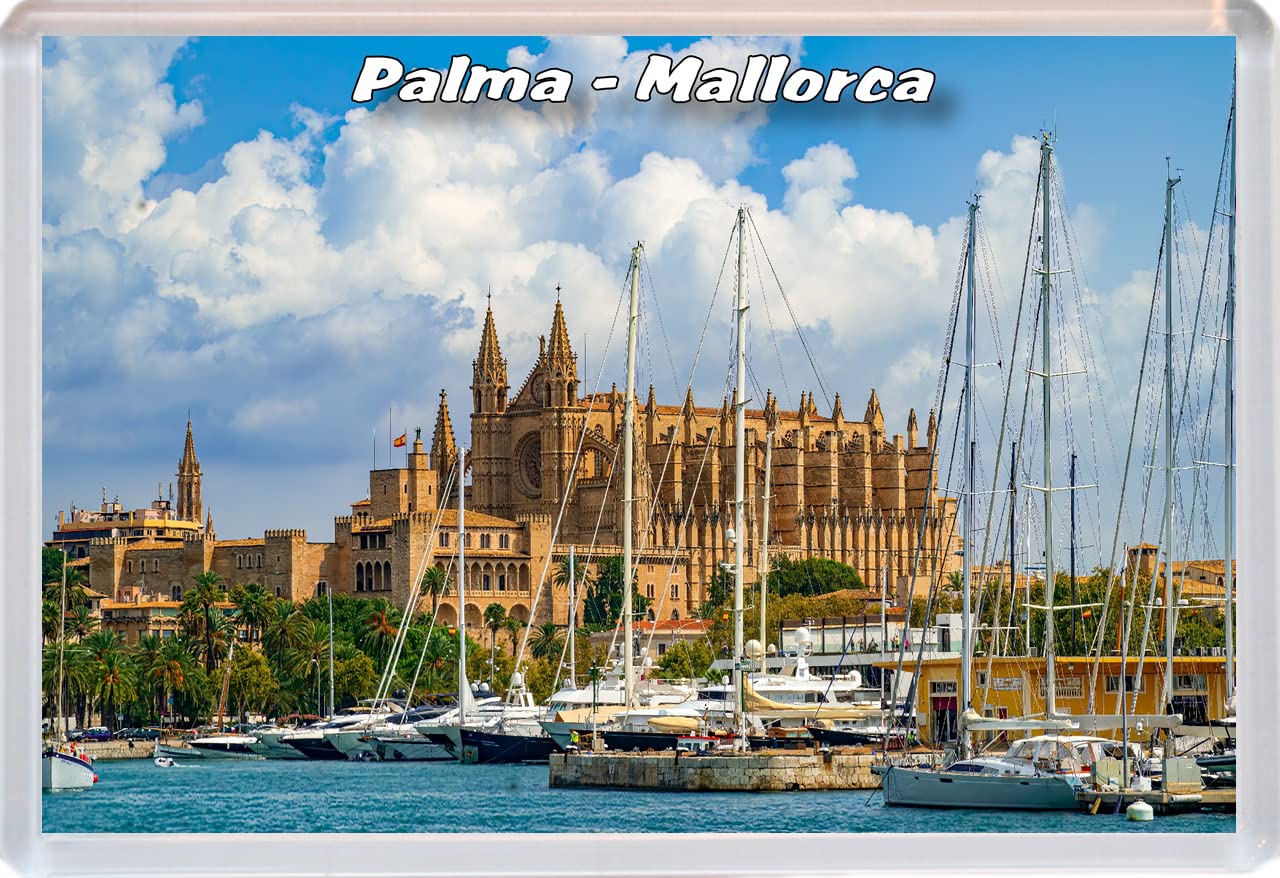 Baked Bean Store Multicolor Palma - Mallorca - 96 X 67Mm Jumbo Fridge Magnet/Magnets Bbsfhm623