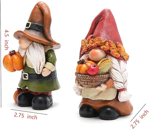 Vista 7 de Hodao Thanksgiving Pumpkin Decorations Gnome Elf Collectibles Home Decor Thanksgiving Pumpkin Gnomes Charming Fall Collectibles for Home Decor and