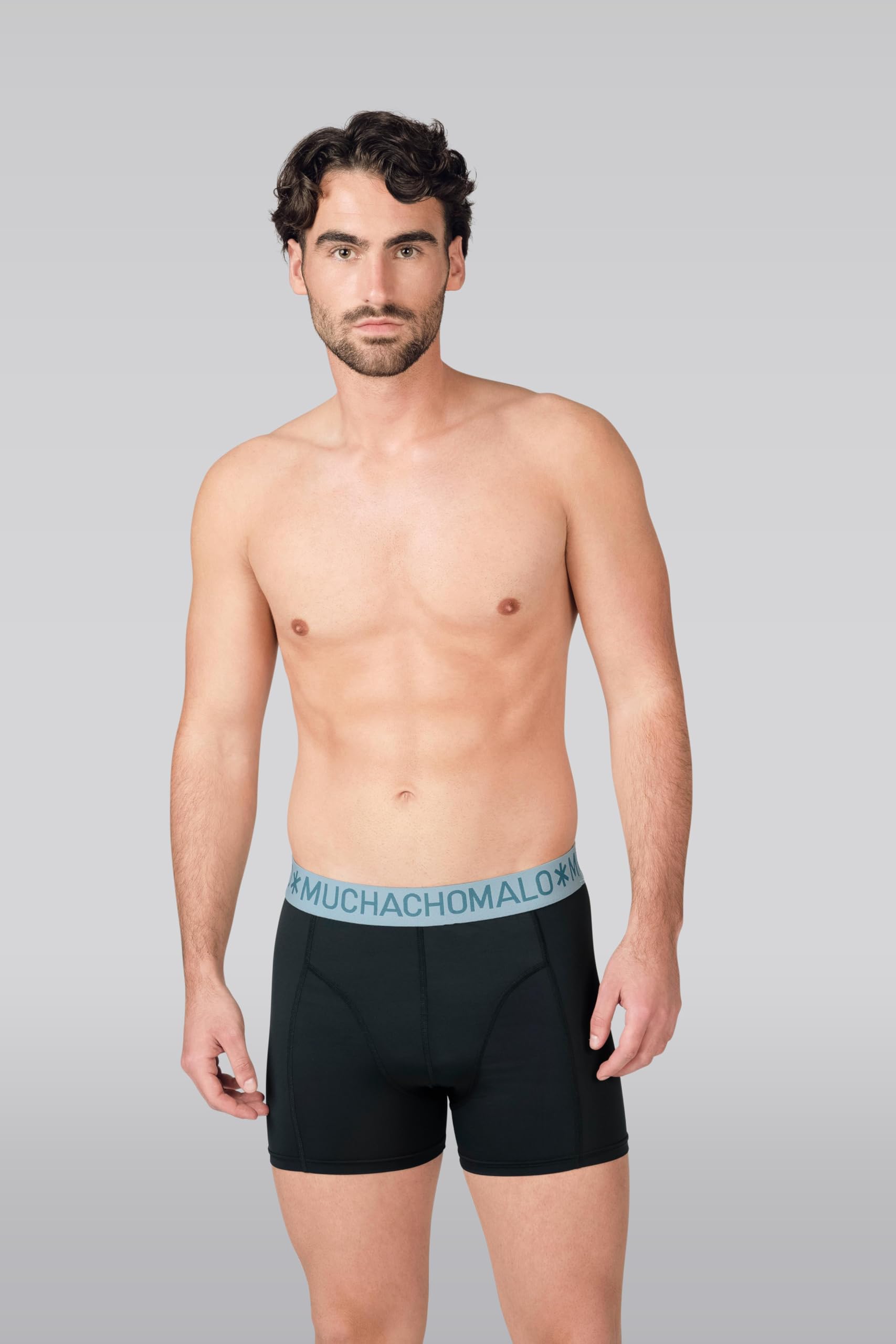 Muchachomalo Hombre Bóxer 6-Pack, Liso, Microfibra, Cinturilla Elástica