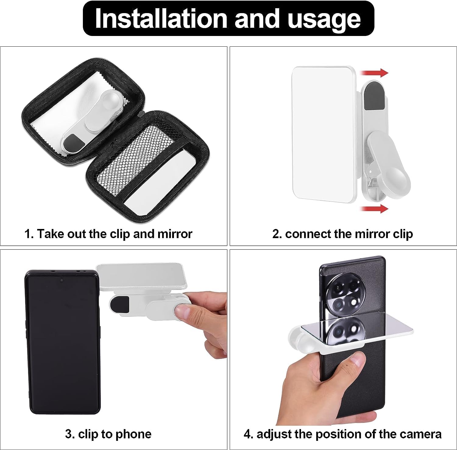 Kit De Clip De Réflexion Pour Smartphone - Réflecteur De Téléphone