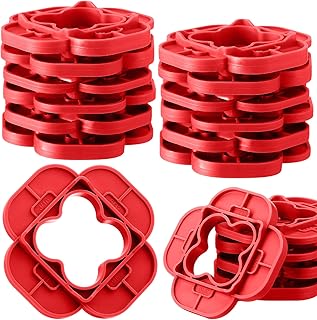Lothee 16 Packs Deck Spacers 3/16" 1/4" 5/16" 5/32" Thicknesses Deck Board Spacers 4-in-1 Multi-Size for Pressure Treated, Composite PVC Hardwood Pressure Treated Decking(Red)