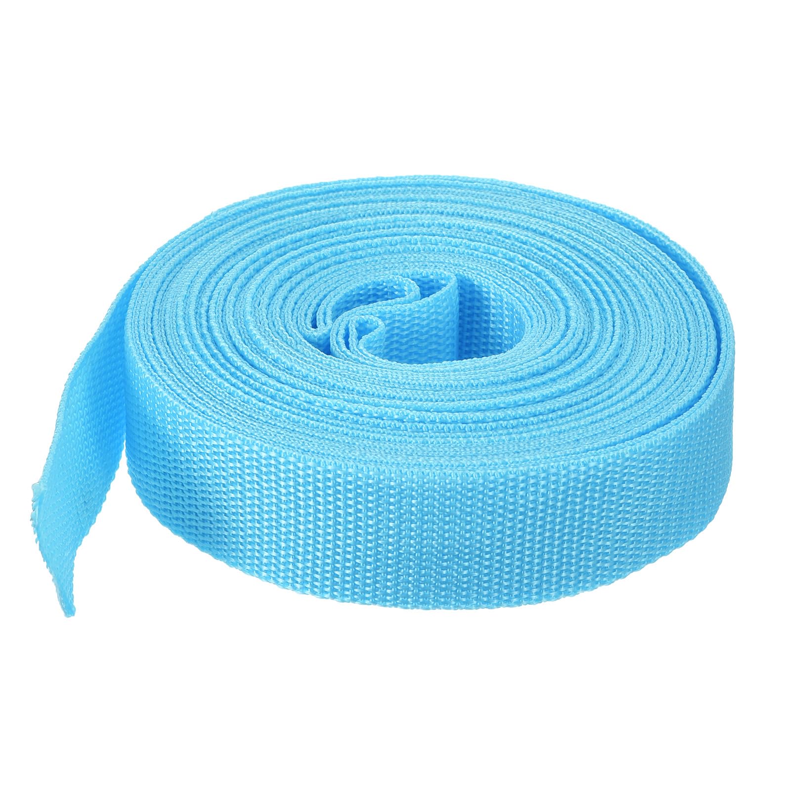MECCANIXITY Lightweight Polypropylene Webbing Strap 1 1/4" 10 Yard Backpack Strapping Band Sky Blue for Outdoor Luggage Cargo Straps