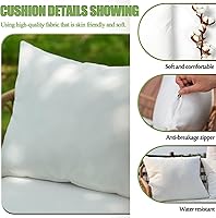 Vista 5 de Homsido Sofá biplaza de patio al aire libre de 41 pulgadas, muebles de patio, pequeños, estilo bohemio, tejido de ratán, sillas de 2 asientos, sofá