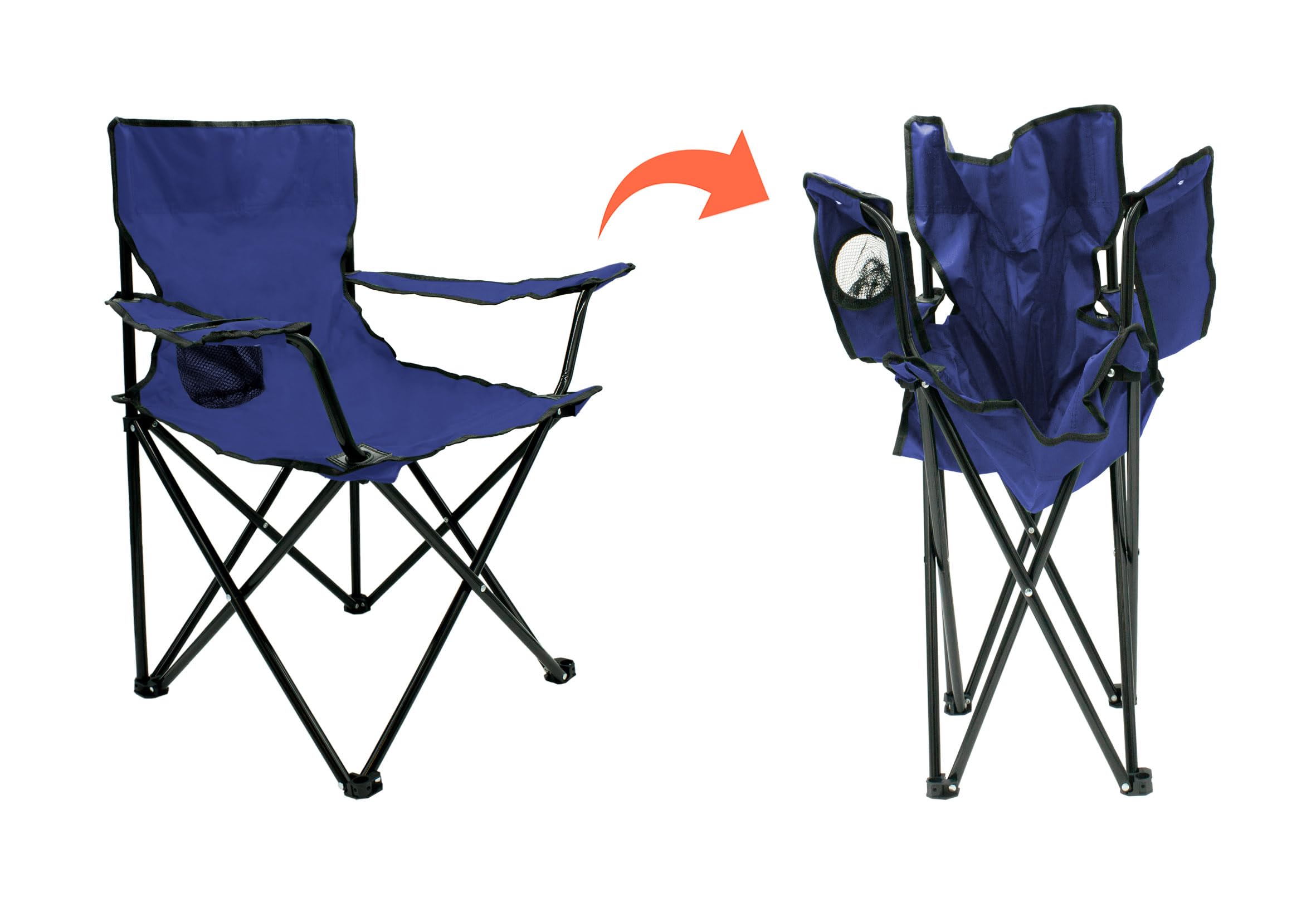 Sedia Pieghevole Da Campeggio - Comoda, Con Schienale Alto E Custodia - Foto 9