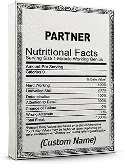 Custom Name Partner Definition Canvas Wall Art, Partner Quotes Print Poster for Office Decoration Living Room, Bedroom 13AZ1974