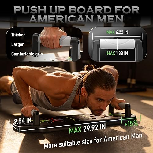 Miniatura 3 de Push Up Board Fitness, Workout Home Gym Equipment, 20 in 1 Exercise Pushup Bar Handles for Floor, Strength Training Equipment for Men