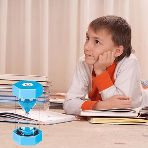 Miniatura 7 de Temporizadores de arena para niños, reloj de arena acrílico de 12351030 minutos, reloj de arena de plástico colorido para aula, juegos, cocina