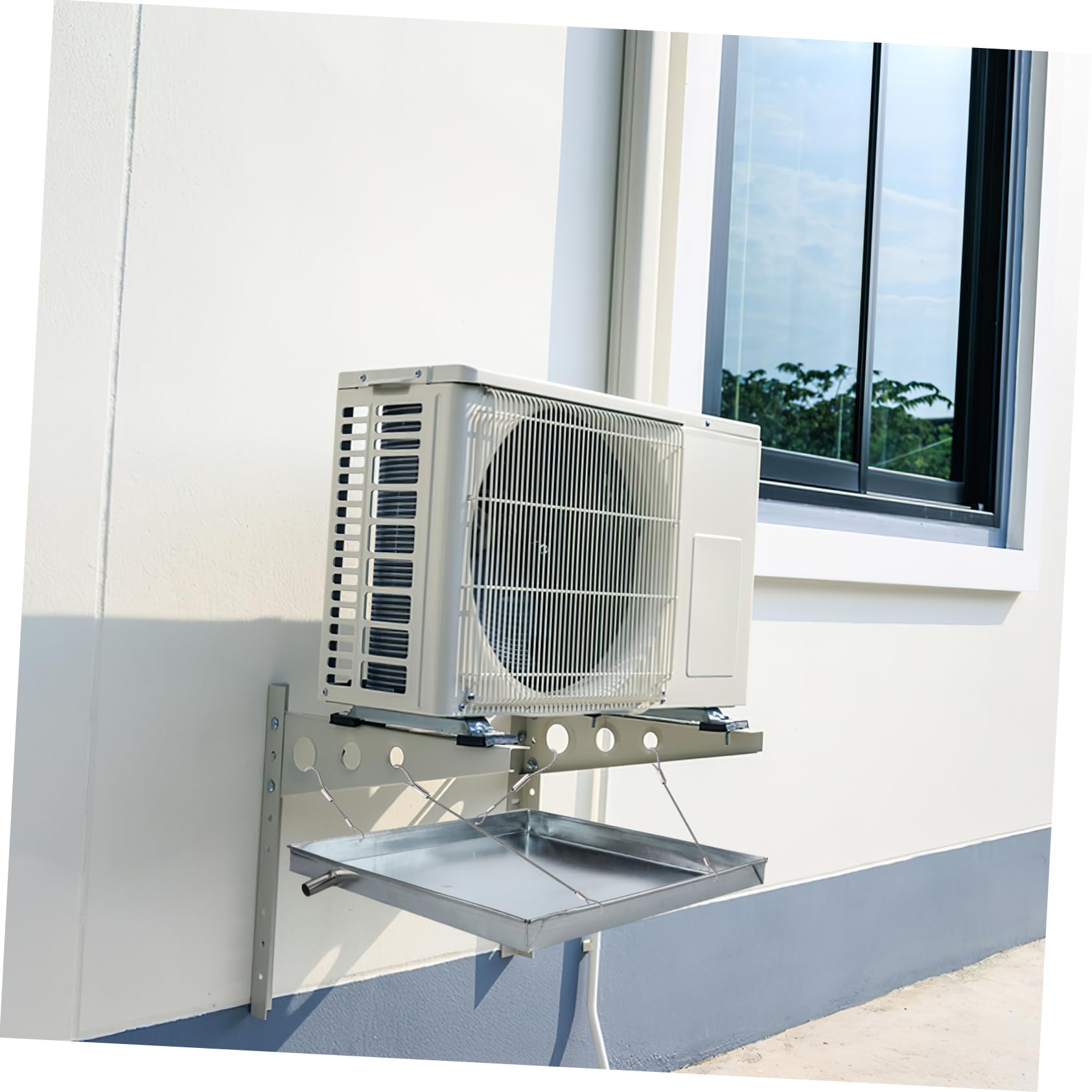 jojofuny Goteo De Aire Acondicionado Drenaje De Ca Drenaje De Aire Acondicionado Bandeja De Goteo Colector De Agua Condensado Bandeja De Goteo Accesorios De Bandeja De Agua Plata