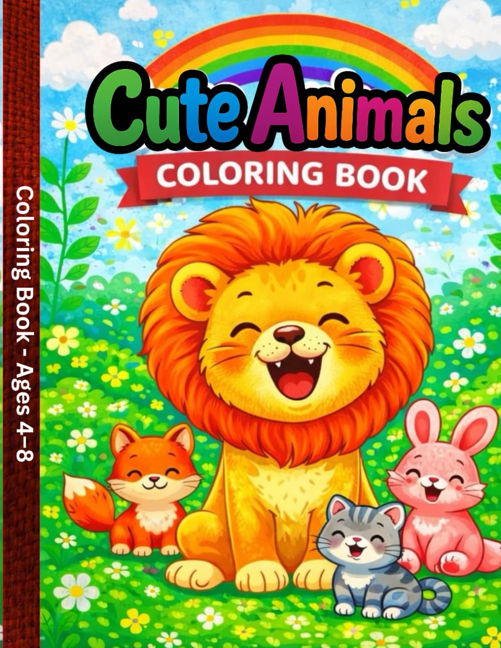 Cute Animals Coloring Book: For Kids Ages 4–8