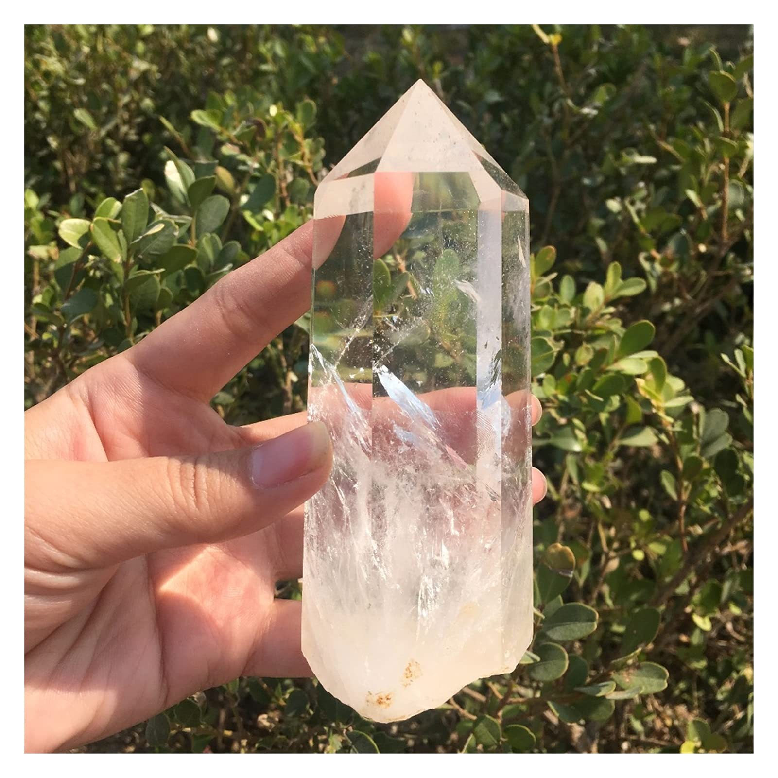 Cristal Natural en Bruto, 280g, semilla Grande Transparente, Cuarzo, Punta Natural, Cristal Duro