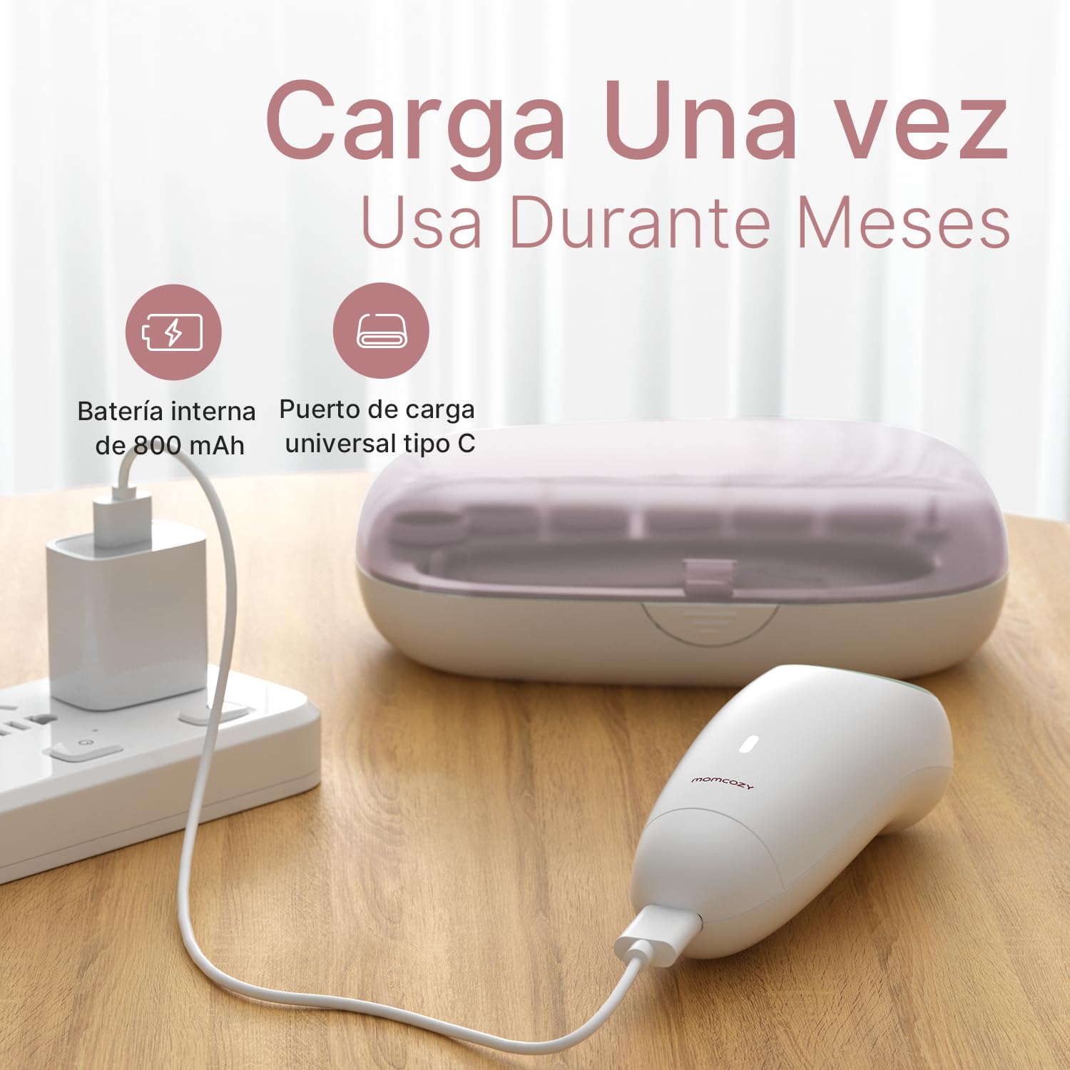 Momcozy NC02 Cortauñas Eléctrico para Bebés con 7 Cabezales de Pulido de Repuesto, WN03 Ruido Blanco Bebe con 20 Sonidos Relajantes y y Luz Táctil