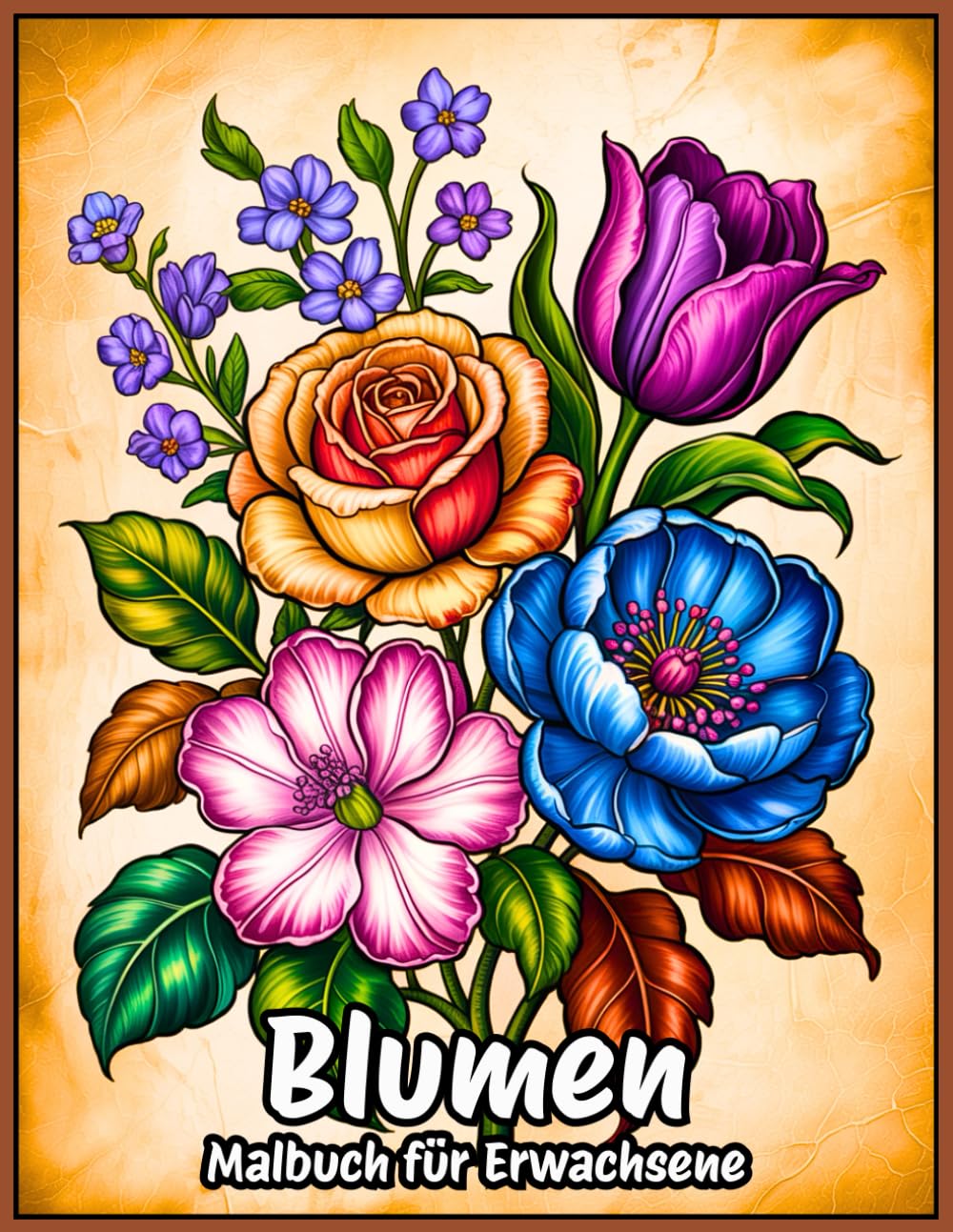 Blumen: Malbuch für Erwachsene