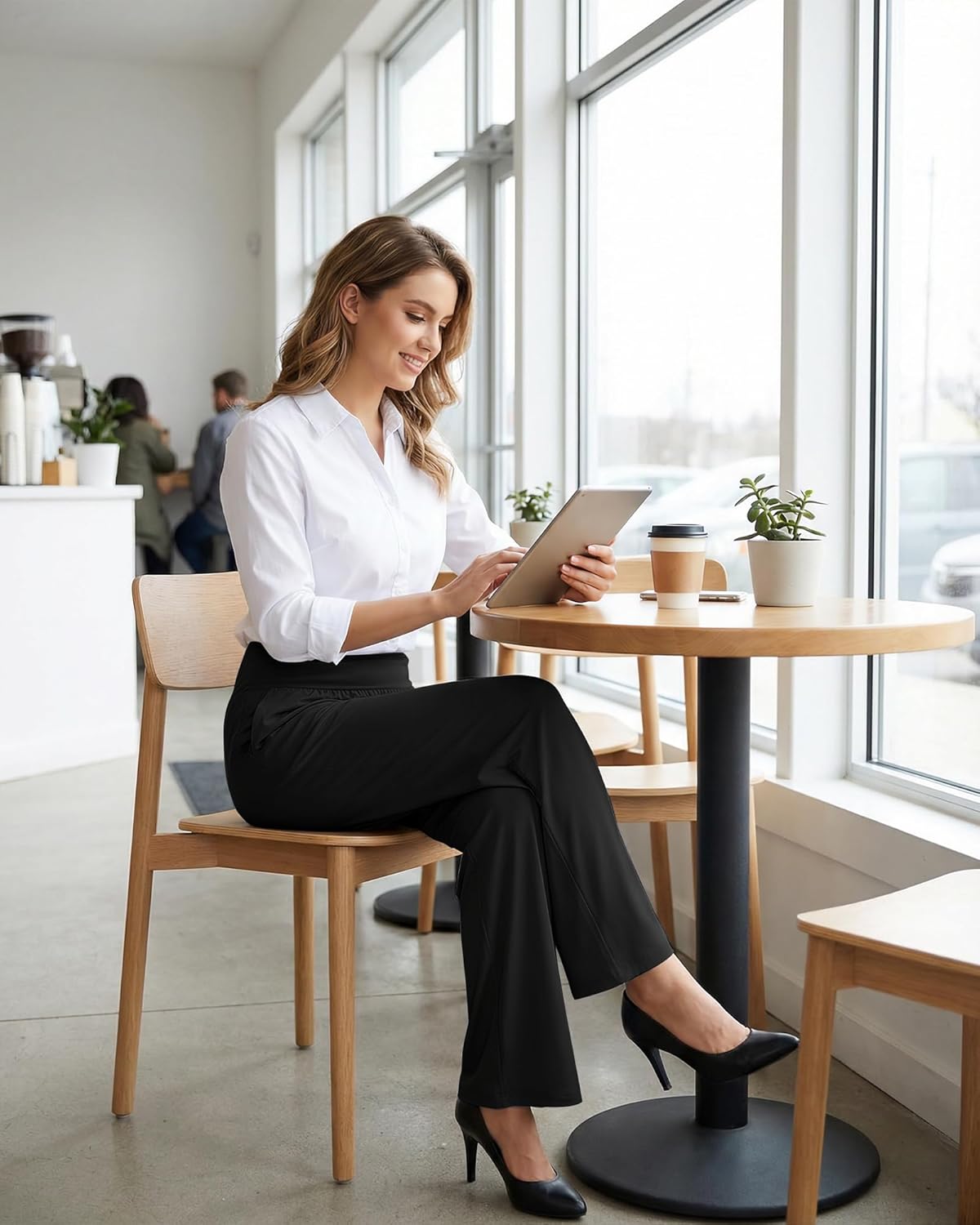 Stelle Wide Leg Yoga Pants for Women High Waisted Super Comfy Buttery Soft Lounge Pants with Pockets 26/28/30 Inseam - Image 3