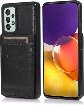 for Samsung Galaxy A53 5G Case Wallet Dual Layer Premium Leather with Card Slots Kickstand Flip Case Black 6.5 inch