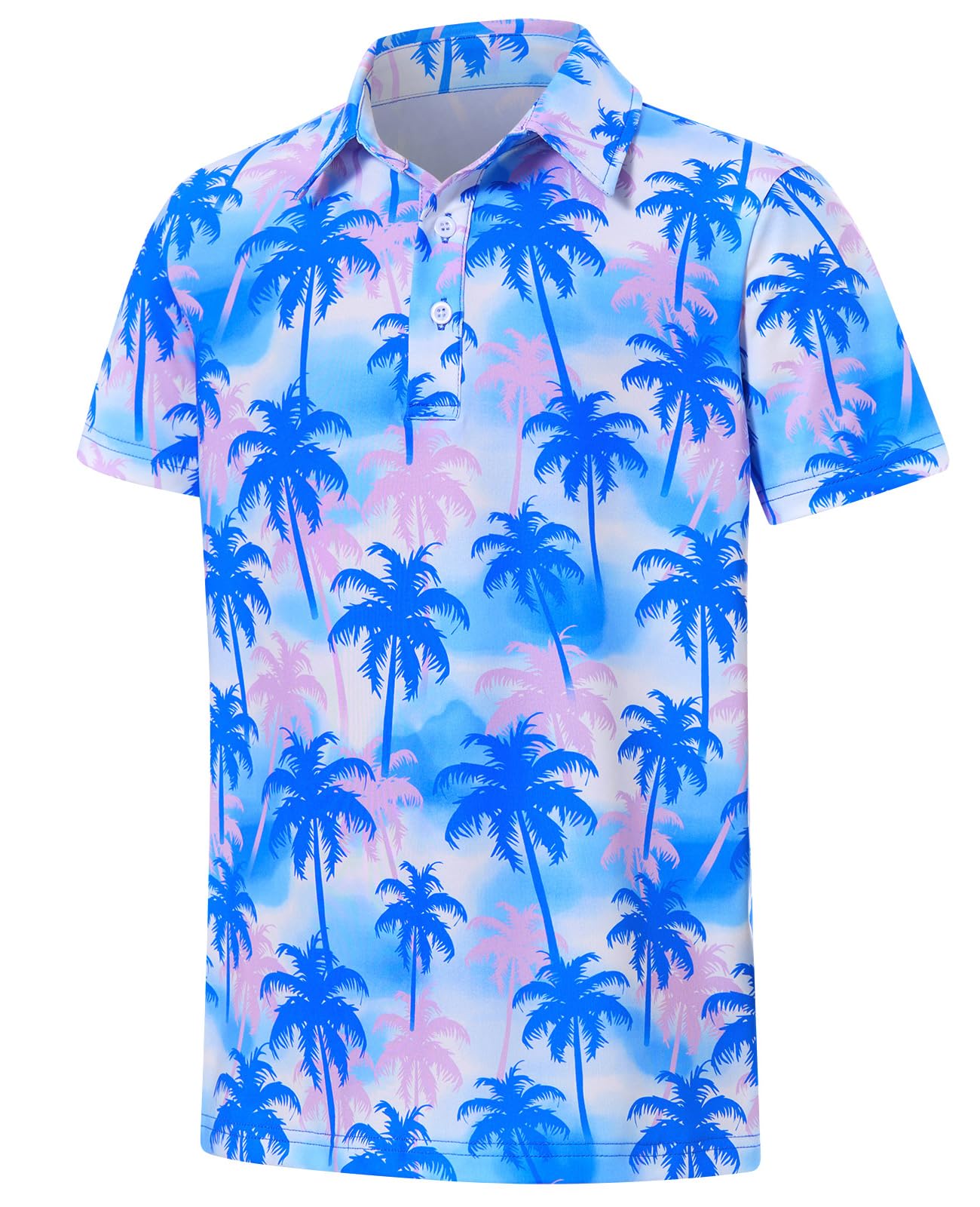 Cuddomper Boys Polo Shirts Hawaiian Golf Clothes Fashion Short Sleeve Kids Cool School Uniform 5-14T