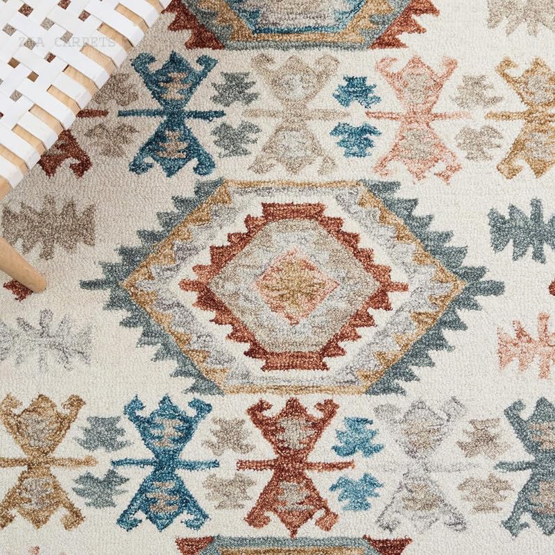 Image of zia carpets Hand Tufted Woollen Modern Collection Bedroom & Living Room Carpet Size 7 X 10 Feet