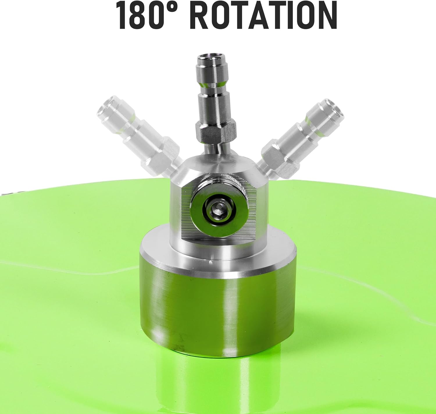 17" Pressure Washer Surface Cleaner with 4 Wheels, Coated Green Stainless Steel Power Washer Surface Cleaner for Driveway Sidewalk, 1/4" Quick Connector 2 Extension Wand, 4000 PSI