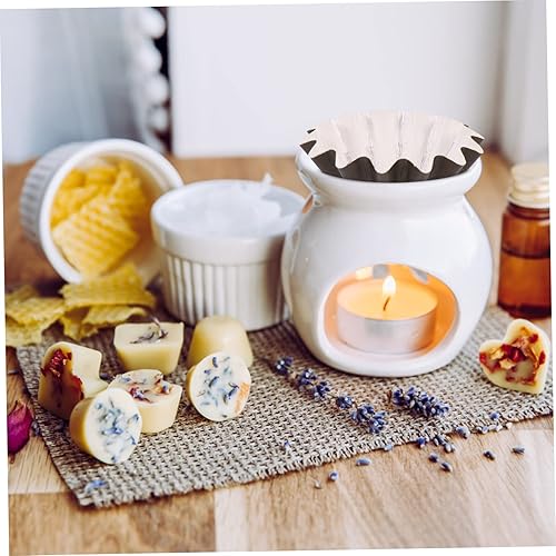 Miniatura 6 de IMIKEYA Bandeja de cera a prueba de fugas, 50 piezas, 1 juego de accesorios de revestimiento de cera reutilizable, fragancia derretida, velas