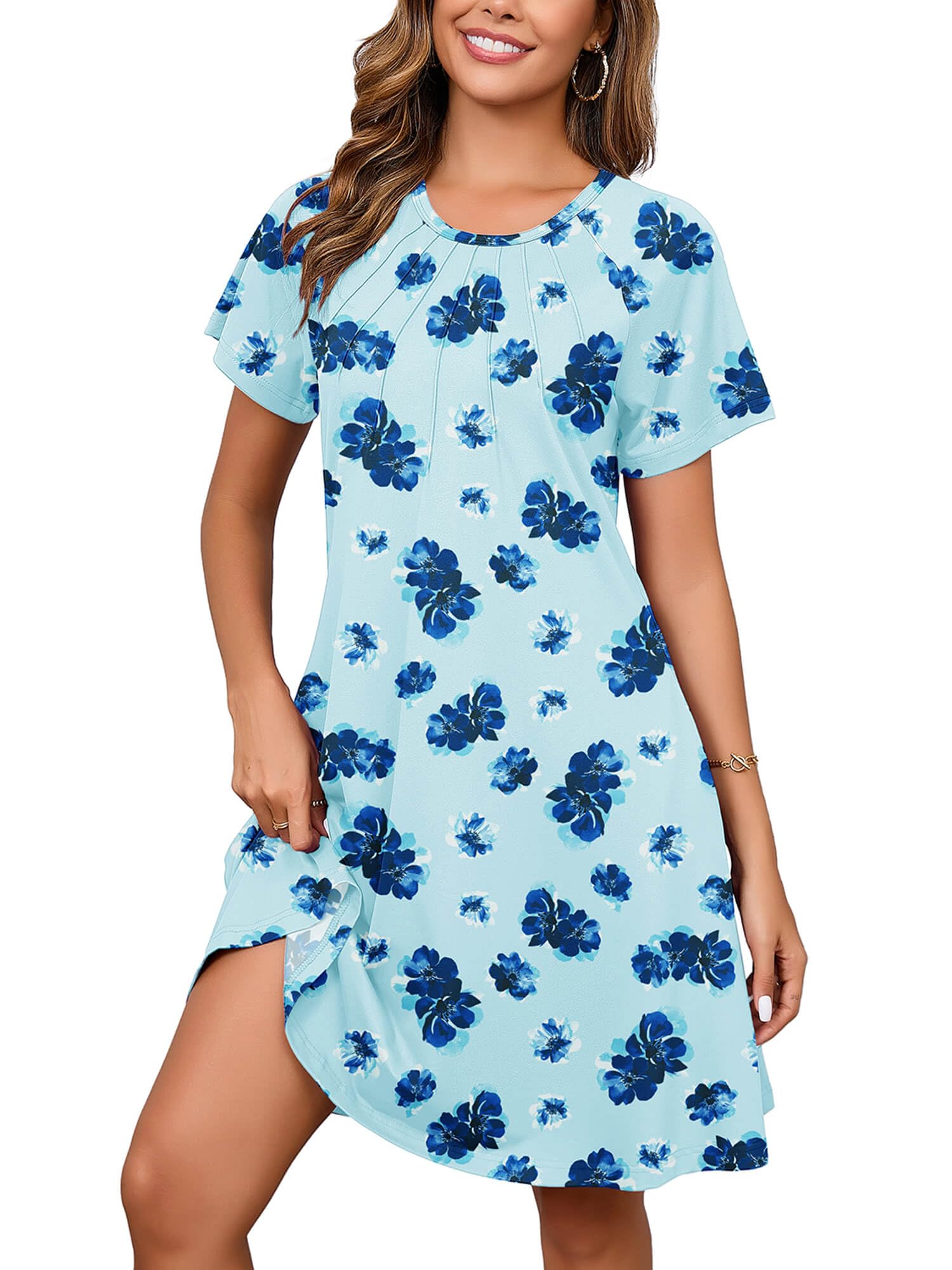 Heymoments Short Sleeve Crewneck Summer Dresses for Women