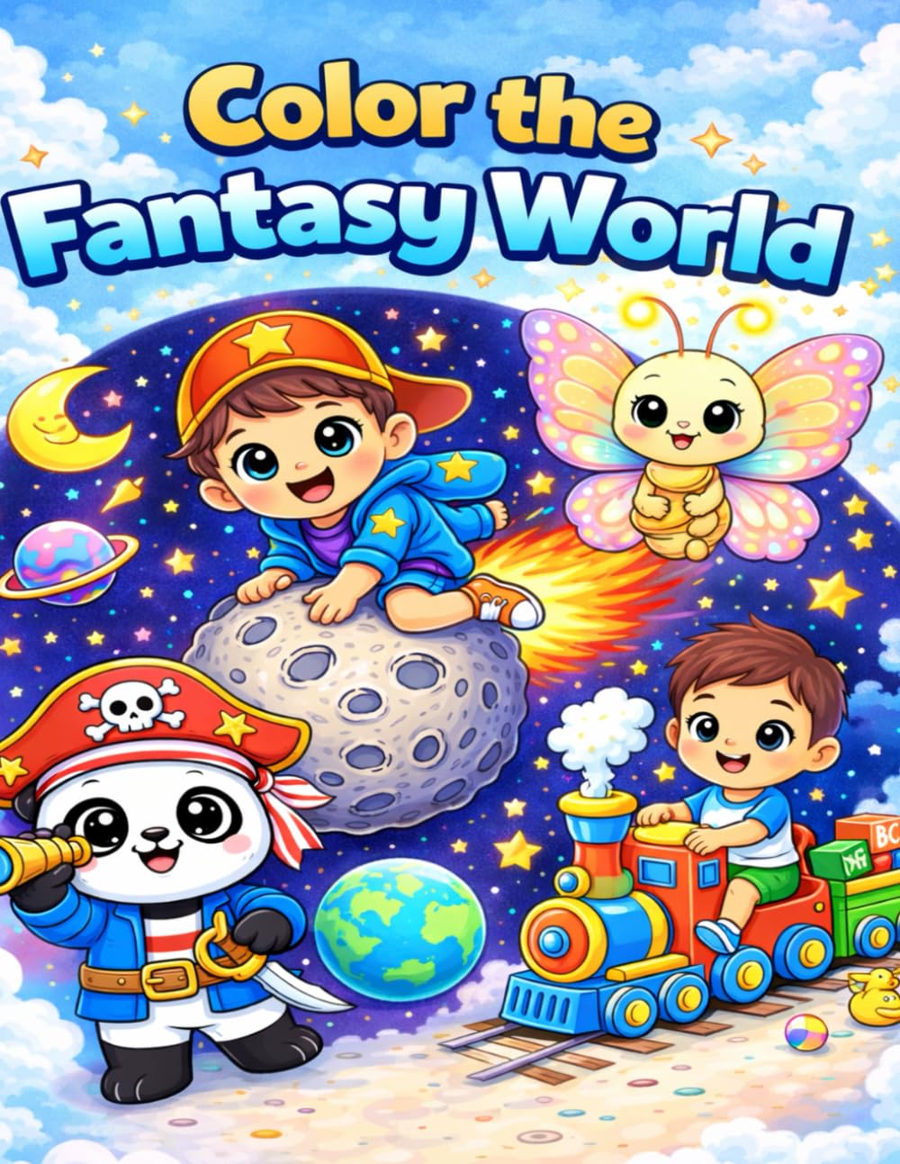 COLOR THE FANTASY WORLD: Fun Fictional Characters to Color for Kids