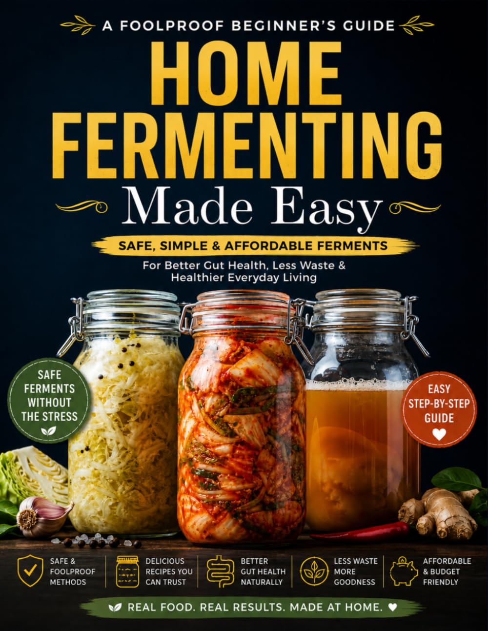 Home Fermenting Made Easy: A Foolproof Beginner’s Guide to Safe, Simple & Affordable Ferments for Better Gut Health, Less Waste & Healthier Everyday Living