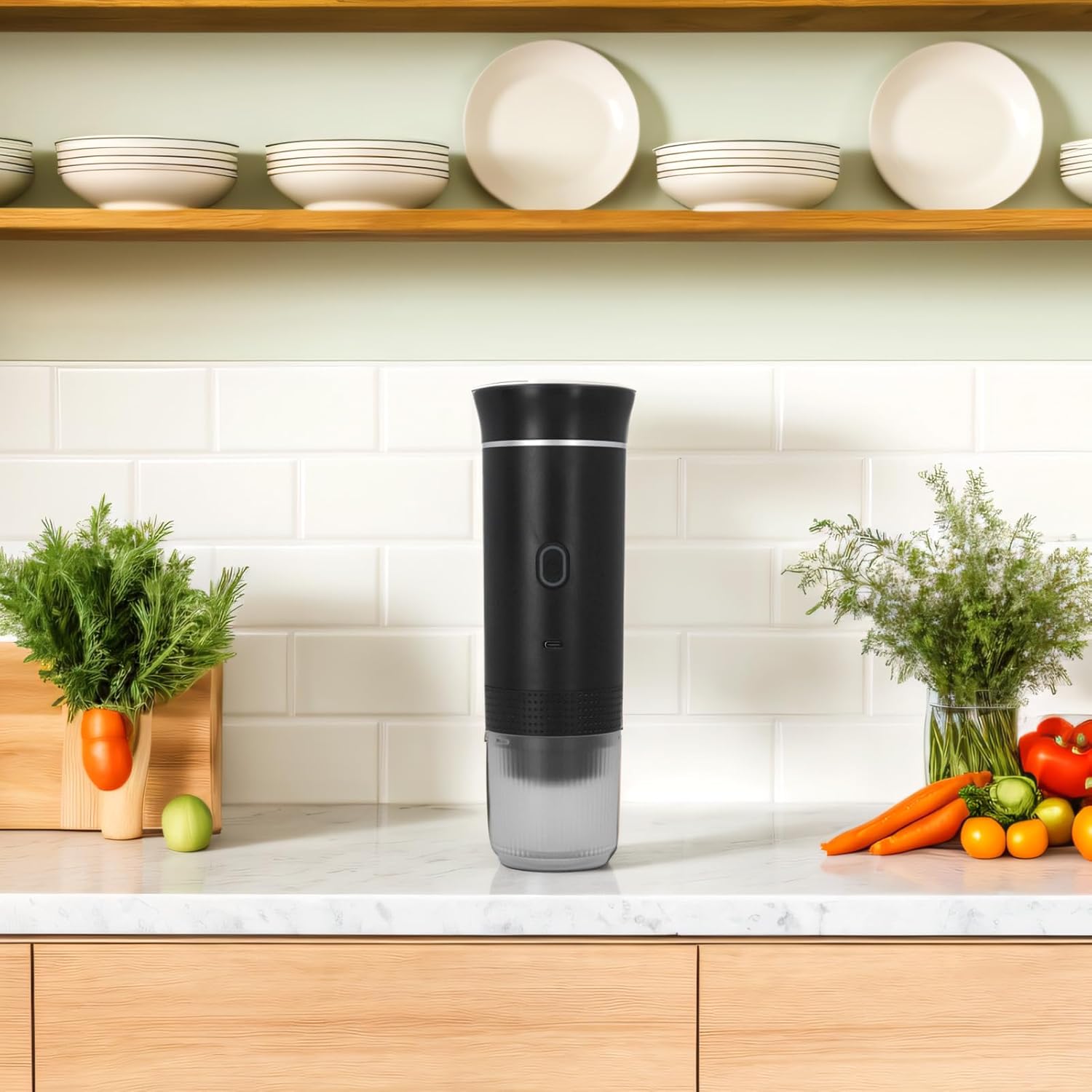 Zerodis Portable Electric Coffee Machine, Lithium Battery 15 Bar Pressure, Capsule Design, Materials, 150ml Water, 60ml Heating, No Waiting, Carrying Bag for Travel,