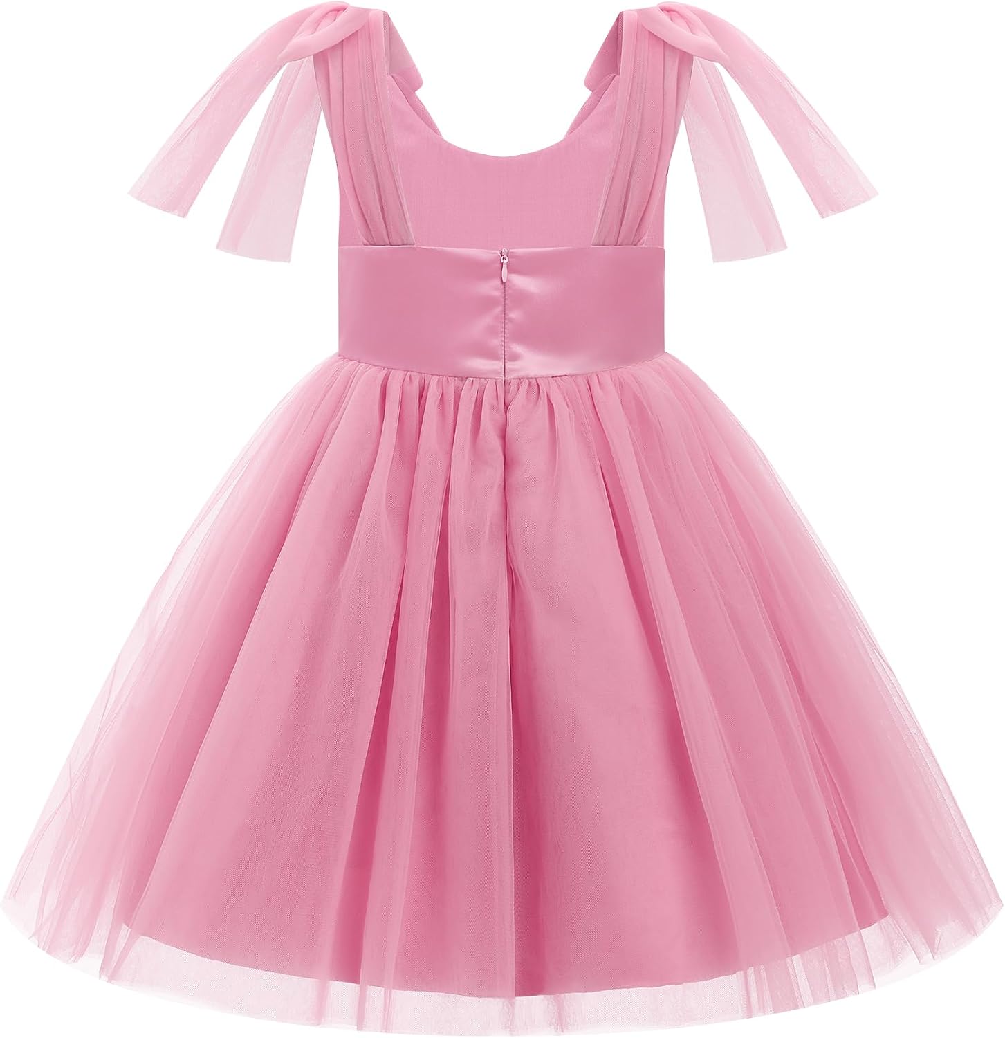 IDOPIP Toddler Baby Girls Shiny Butterfly Tutu Dress Princess Birthday Party Pageant Flower Girl Wedding V-Backless Dresses