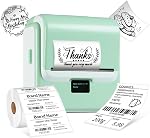 ORGSTA Label Maker with Tape, T003 Thermal Label Maker, 3.15 Inch Bluetooth Label Printer Compatible with Phone & PC, Sticker Printer Barcode Thermal Maker - Blue