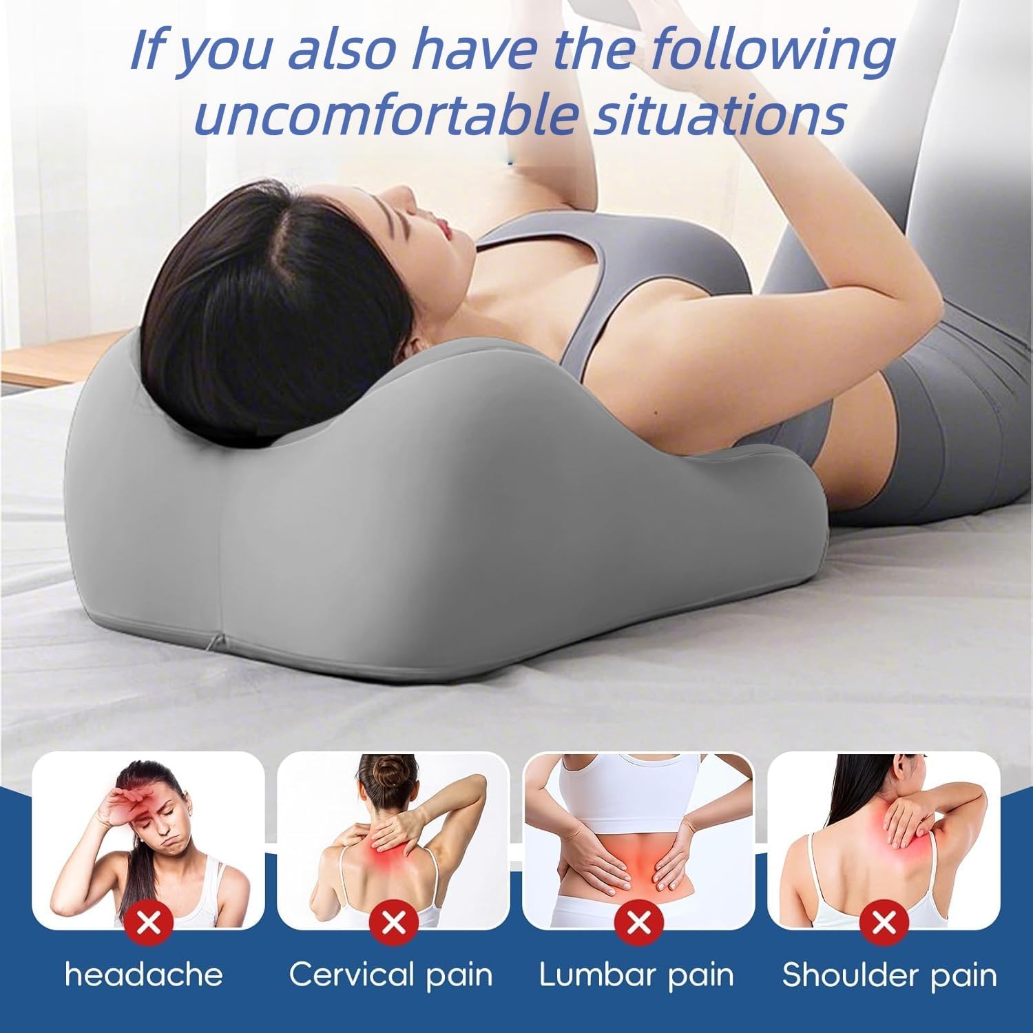 Wedge Pillow for Lovers-Waterproof Portable Cushion with Washable Cover Provide Intimate Support, Reading Pillow, Prevent gastroesophageal Reflux, Strong Foam Pillow,Used in Adult Games