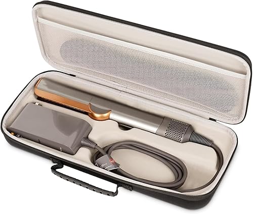Funda de viaje rígida compatible con Dyson Airstraight HT01 alisador de pelo y fuente de alimentación, resistente al agua y a prueba de golpes