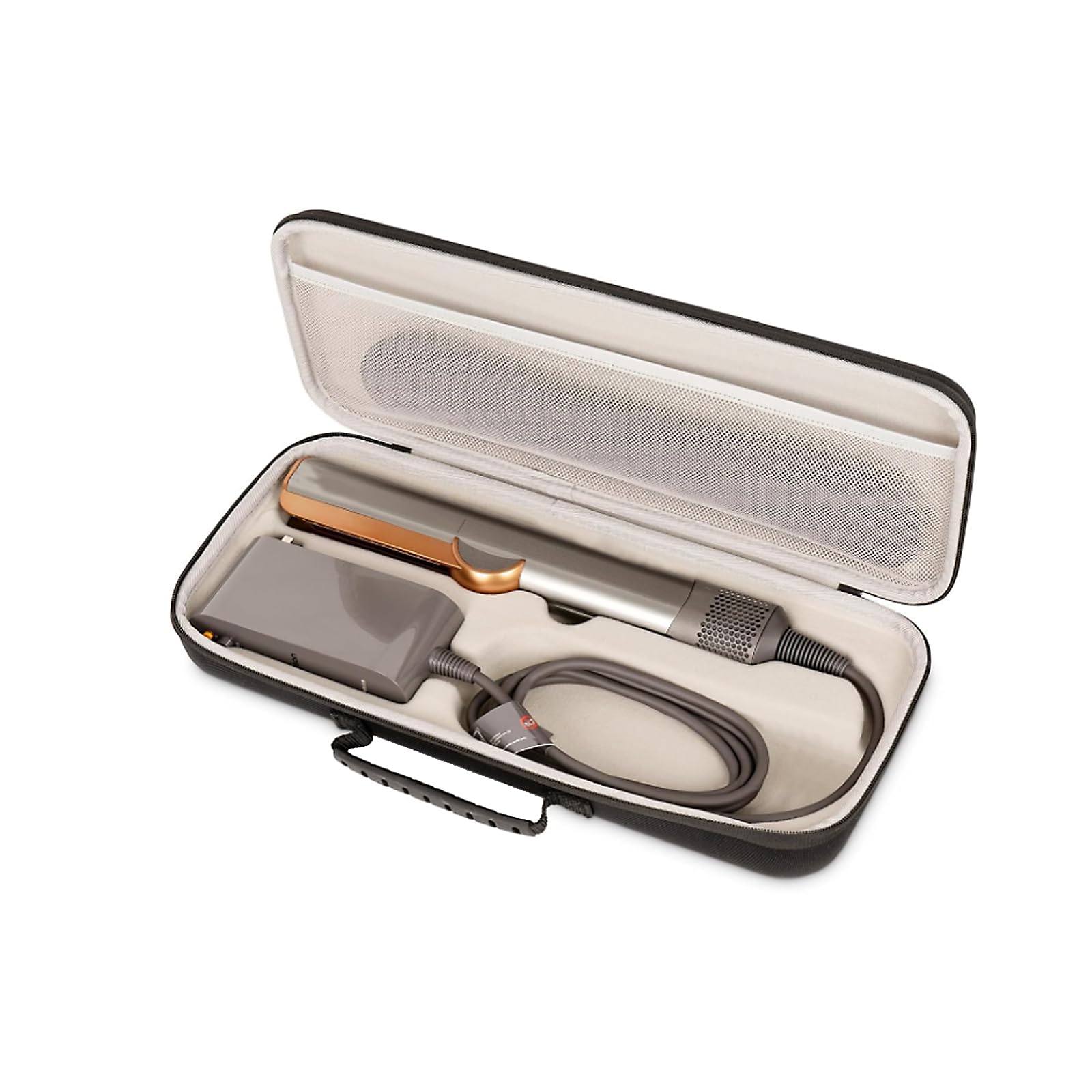 Étui de voyage rigide compatible Dyson Airstraight HT01, étanche et résistant aux chocs (noir)